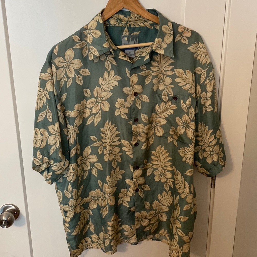Silk Hawaiian Button Down Shirt
